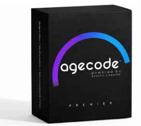 AgeCode Premier biological age testing kit box