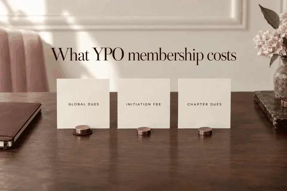 Animated sequence bringing Global dues, Initiation fee and Chapter dues into focus in turn